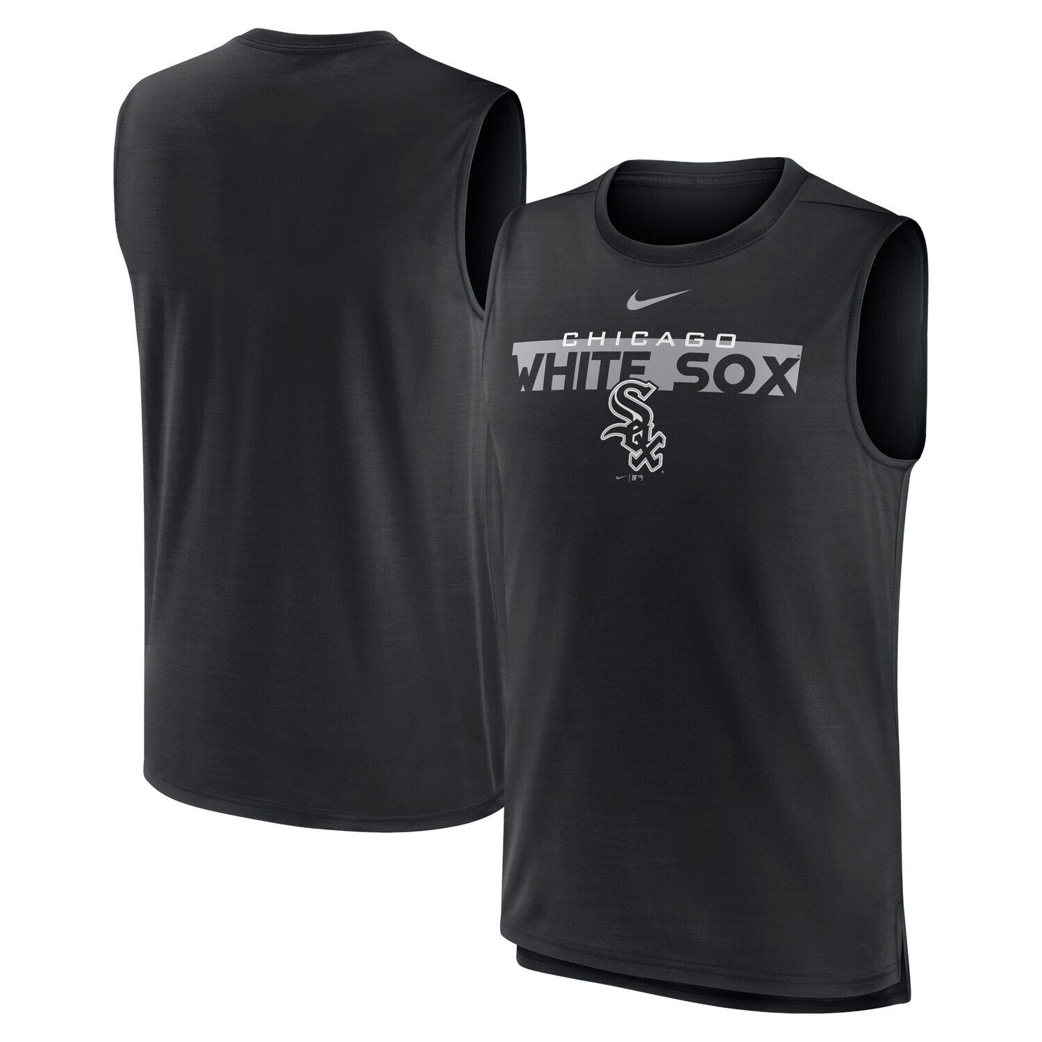 

Мужская черная майка Chicago White Sox Knockout Stack Exceed Muscle Tank Top Nike, Черный, Мужская черная майка Chicago White Sox Knockout Stack Exceed Muscle Tank Top Nike