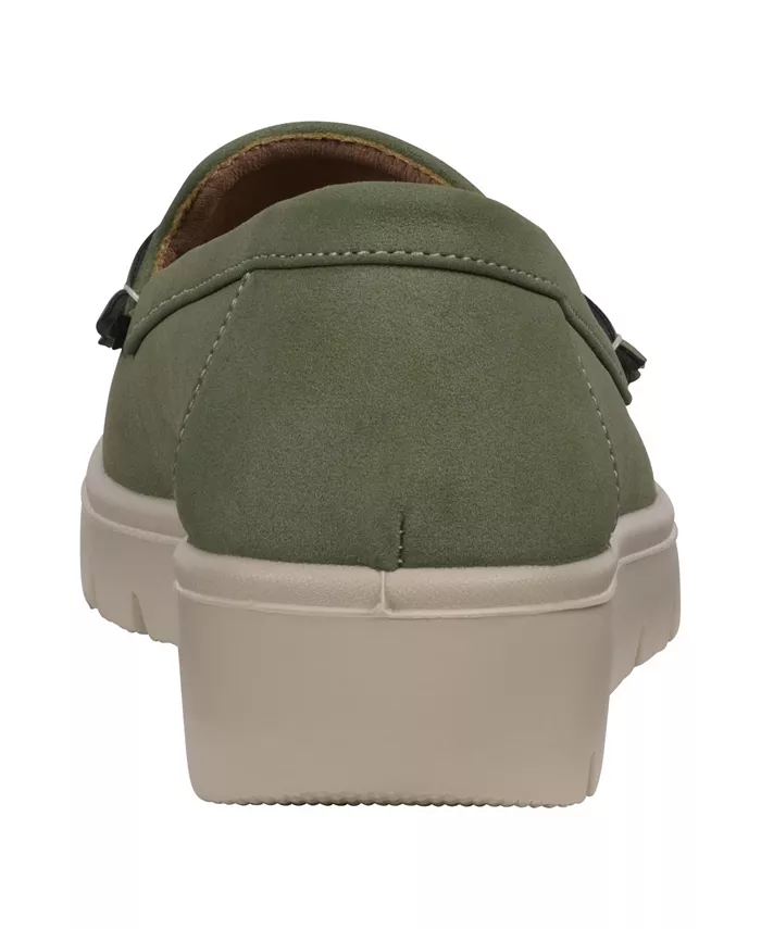 Женские лоферы Fallon на массивной подошве GC Shoes, зеленый — фото 3