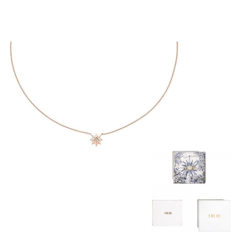 

DIOR 18-каратное розовое золото ожерелье женское