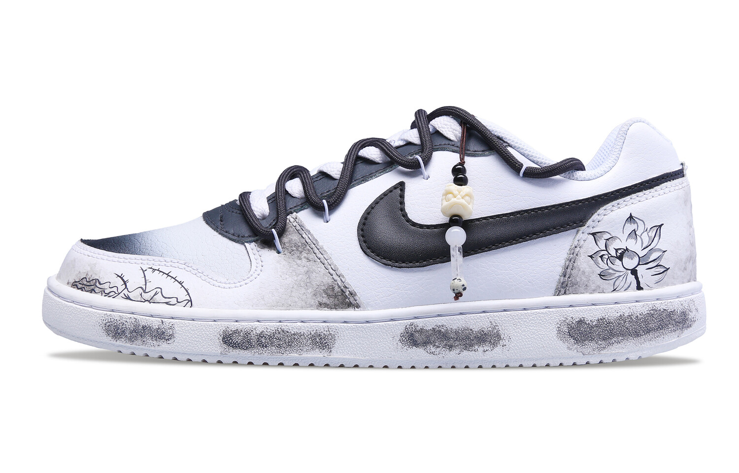 

Кроссовки Nike EBERNON Skateboarding Shoes Men Low-top White/black, белый/черный