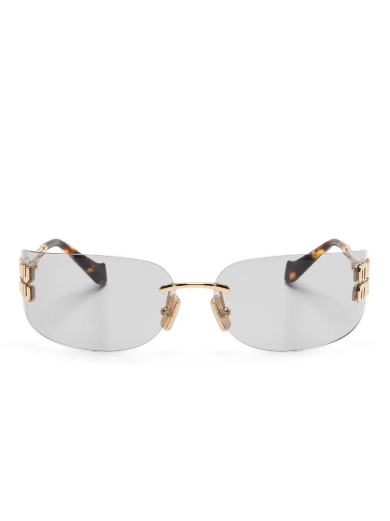 

Солнцезащитные очки с логотипом Miu Miu Eyewear, золотой