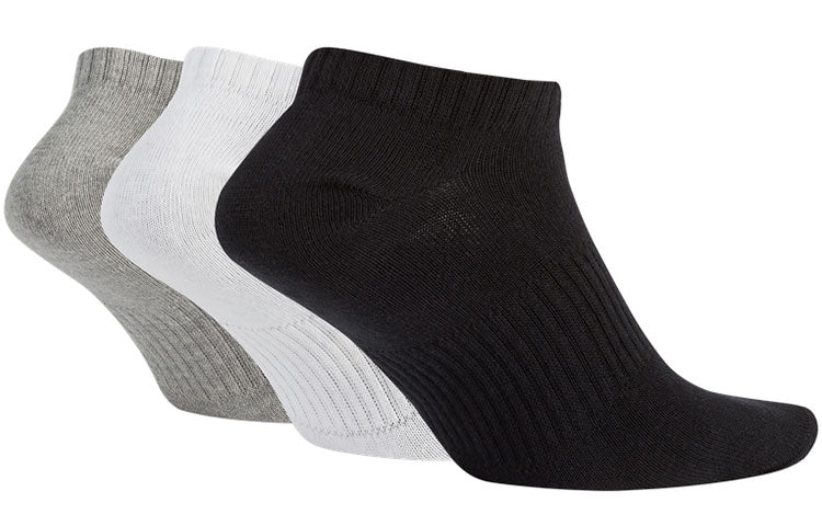 Носки Nike Logo Pattern Casual Sports Socks 3 Pairs Gray / White / Black SX4705-901 — фото 2