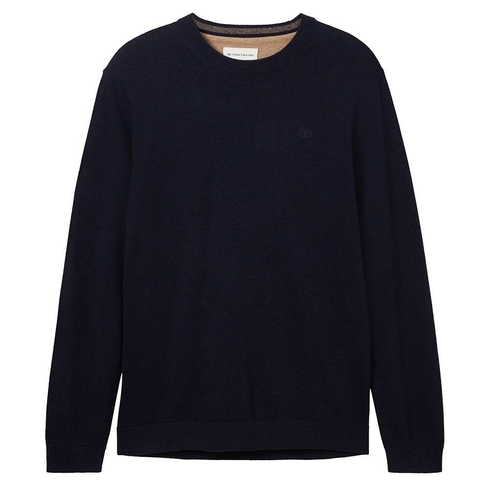 

Свитер Tom Tailor 1038426 Basic Knit Crew Neck, синий