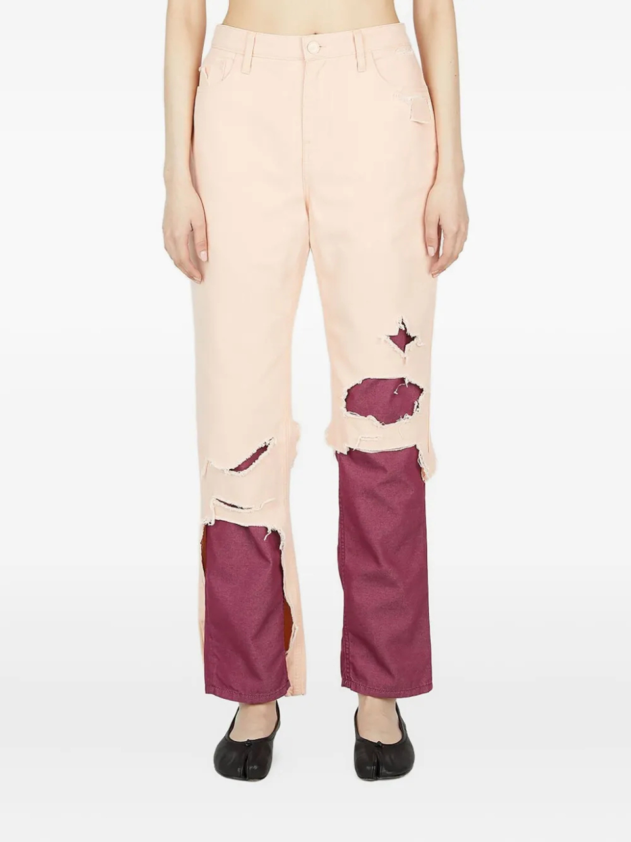 

Raf Simons многослойные джинсы, розовый