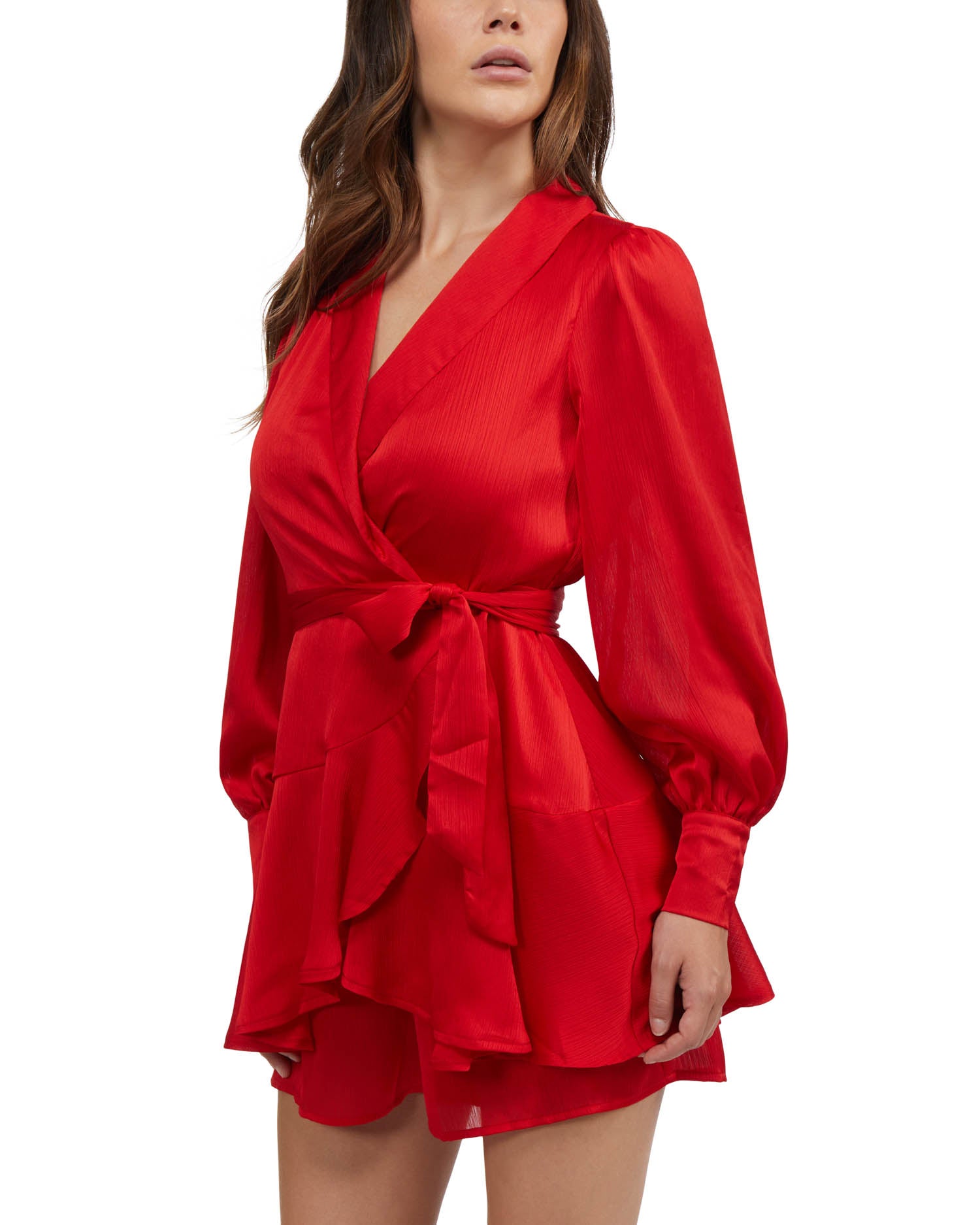 

Женский комбинезон Bebe Chintz Yoryu Wrap Front, цвет poppy red