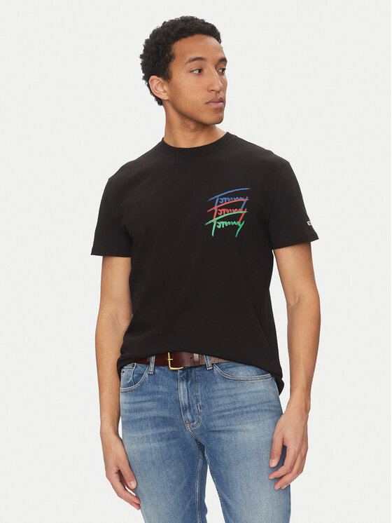 

Футболка обычного кроя Twisted Signature DM0DM20771 Tommy Jeans, черный