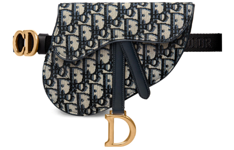

DIOR Сумка-седло Saddle Canvas, кроссбоди, поясная сумка Regular, женская, цвет Marine Blue