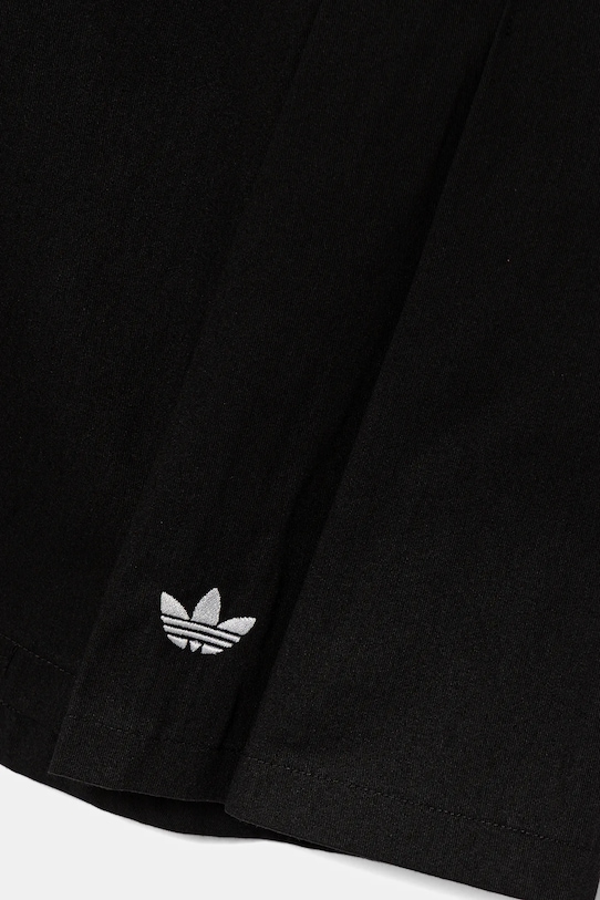 Детская хлопковая юбка Adidas Originals, черный — фото 3