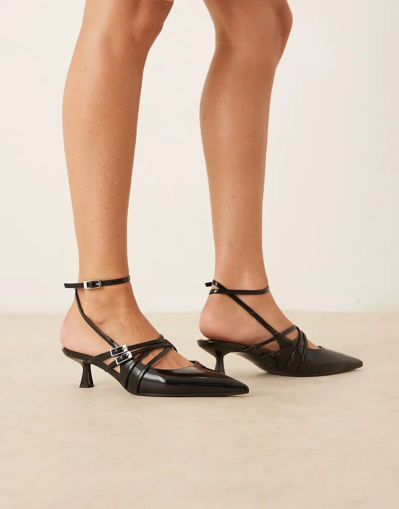 Туфли Sadie с пряжкой и ремешком ASOS DESIGN, черный цвет