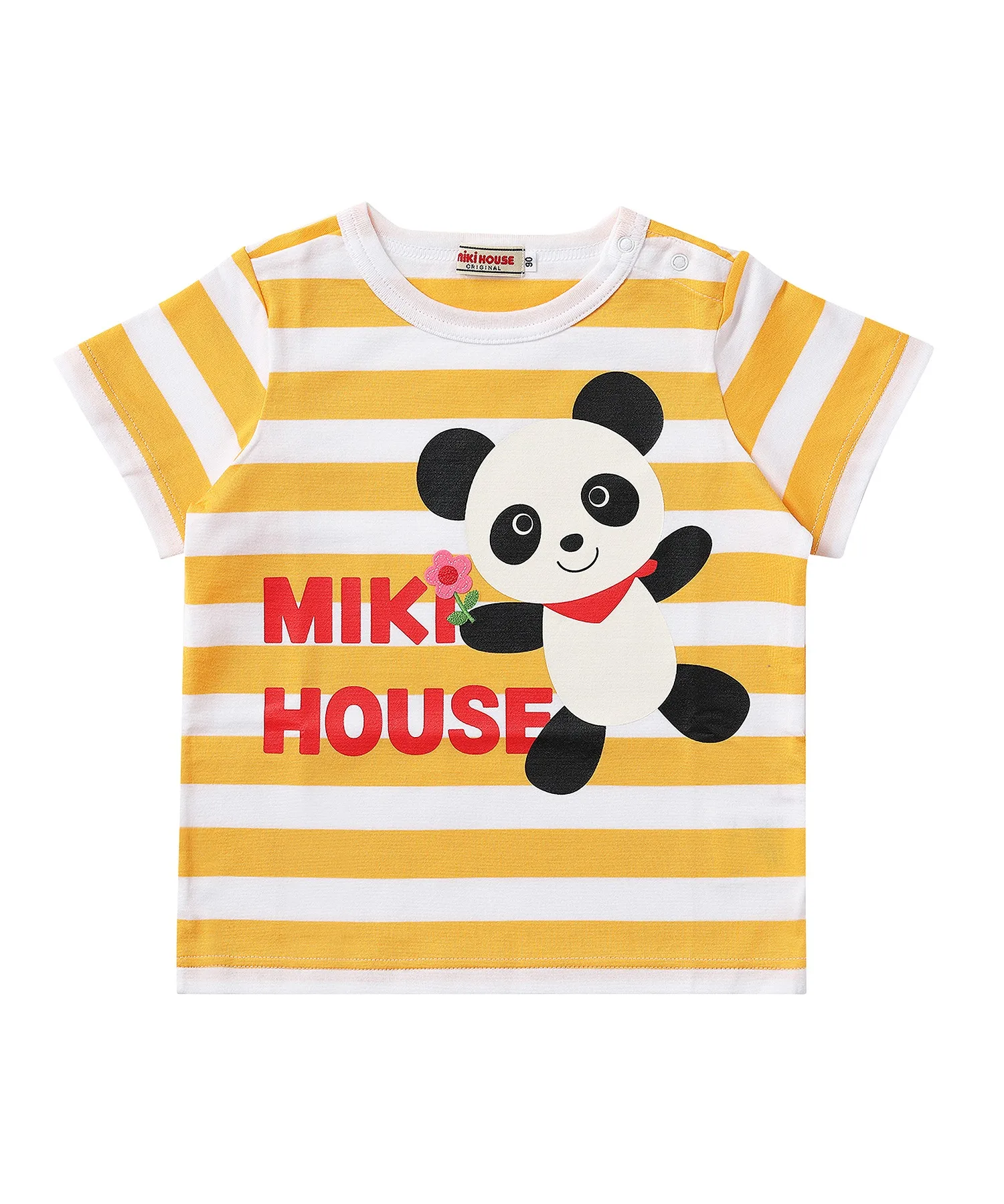 Детская футболка с животными Miki House ANIMAL полупрозрачная желтая
