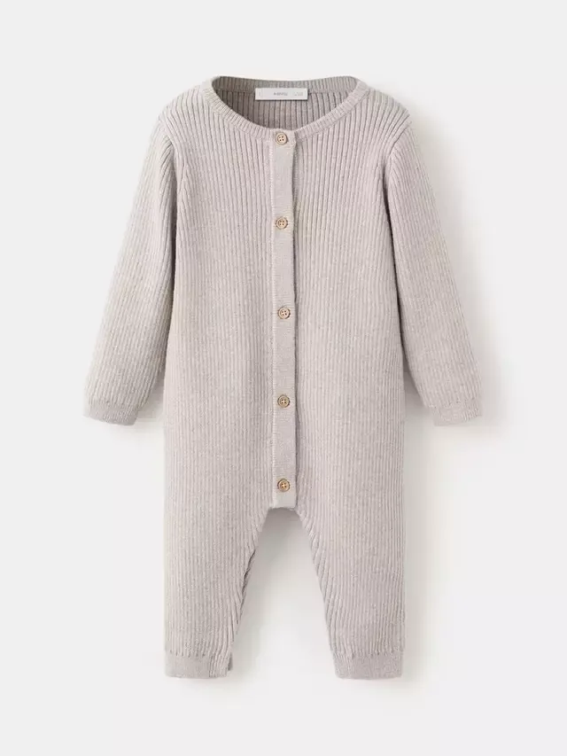 Вязаный боди Baby Momo, светло-серый Mango