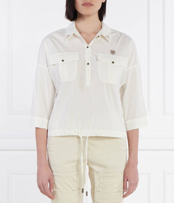 

Рубашка Aeronautica Militare Relaxed Fit, экрю