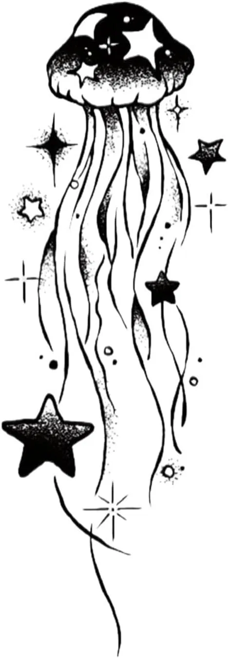 Временная татуировка Star Jellyfish Herb, 1 шт, One Color