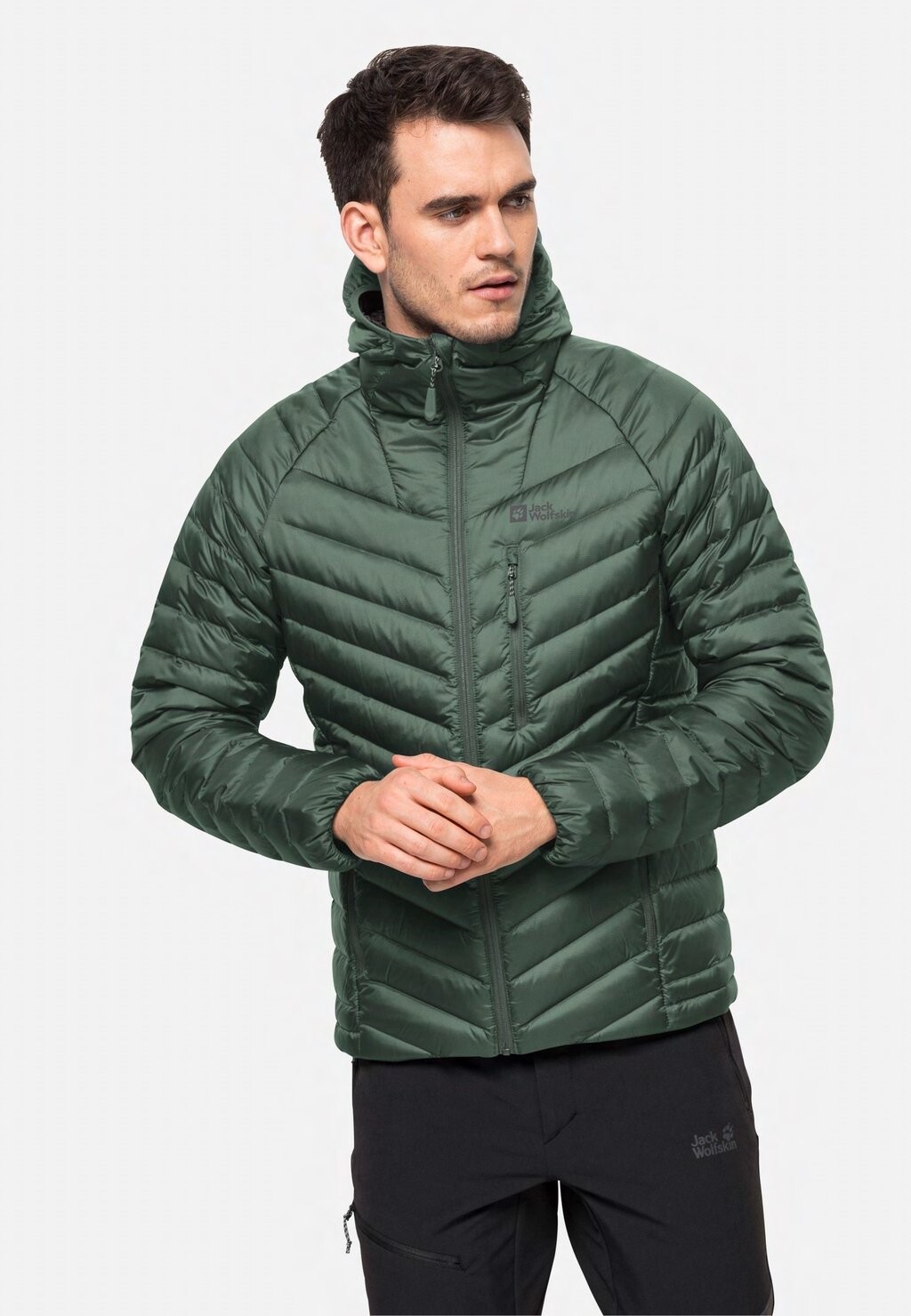 

Пуховик Passamani Jack Wolfskin, зеленый хедж