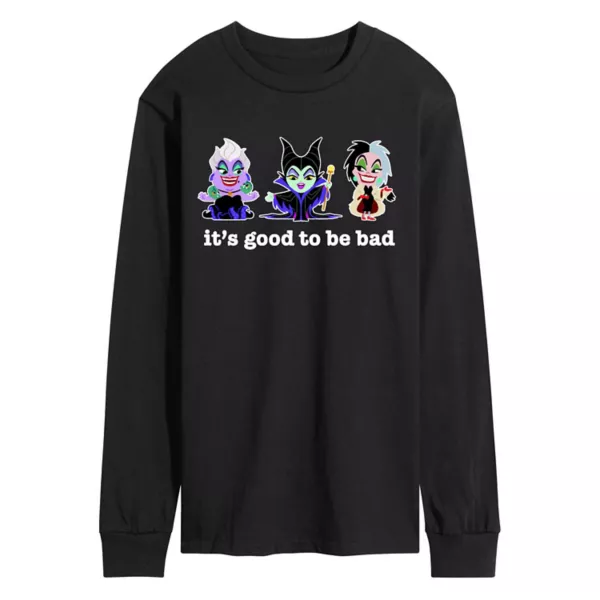 

Мужская футболка с длинным рукавом It's Good To Be Bad Disney, черный