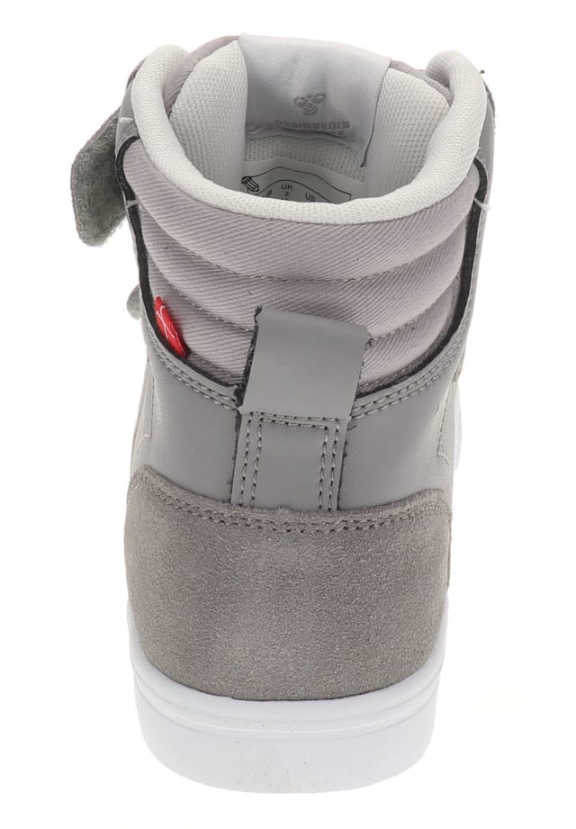 Кроссовки высокие тонкие stadil кожаные высокие jr Hummel, цвет 1100 alloy — фото 4