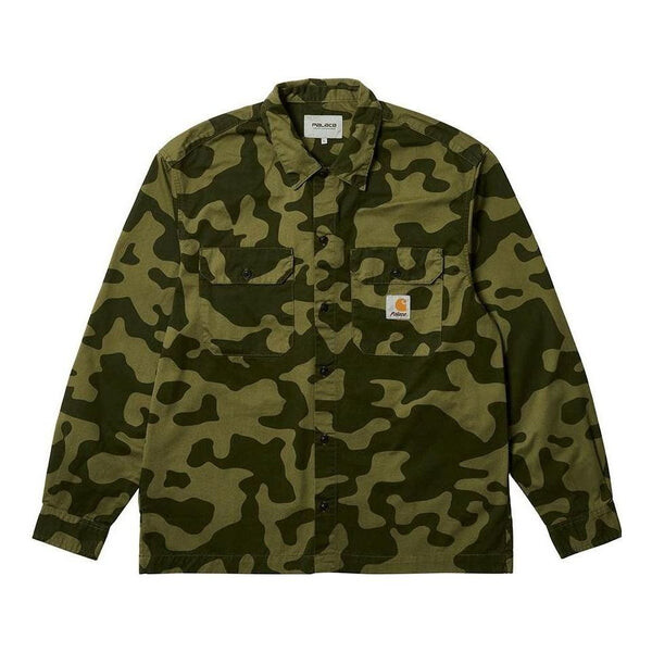 

Рубашка x carhartt wip fw23 logo shirts 'green' Palace, зеленый