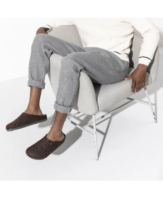 Мюли цвета мокко с овечьей шерстью Birkenstock, коричневый — фото 2