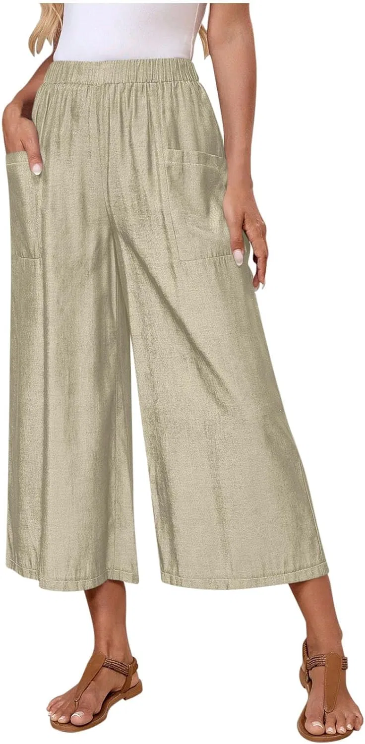 Джинсы женские капри свободного кроя, Khaki