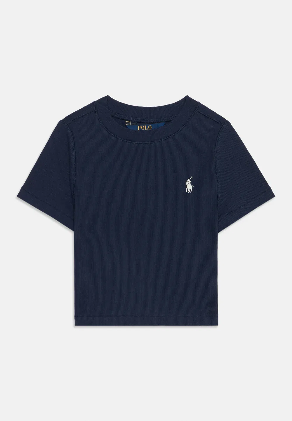 Футболка свободного кроя в рубчик, размер 7-14 лет - базовая футболка Polo Ralph Lauren, Refined Navy