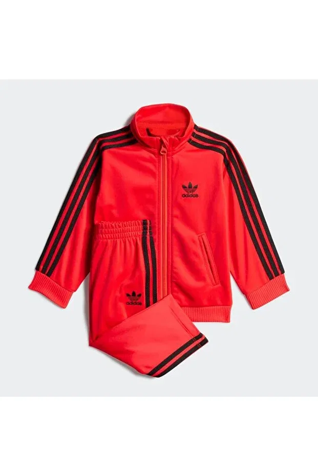 Детский спортивный комплект для мальчиков с принтом Firebird Adidas, Red