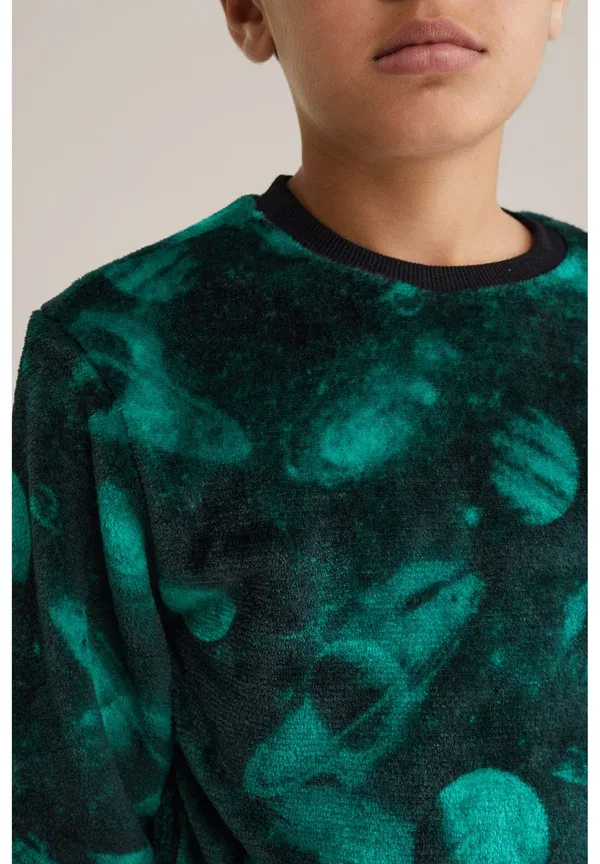 Комплект пижамы из флиса с камуфляжным принтом Camouflage We Fashion, Sea Green, зеленый — фото 2
