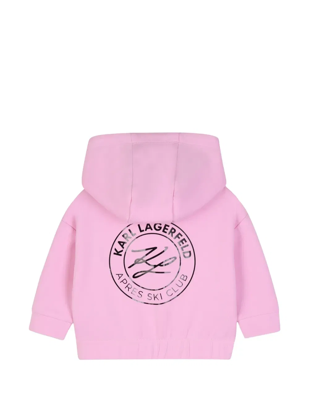 Спортивный костюм с графичным принтом и бантами Karl Lagerfeld Kids, розовый — фото 4