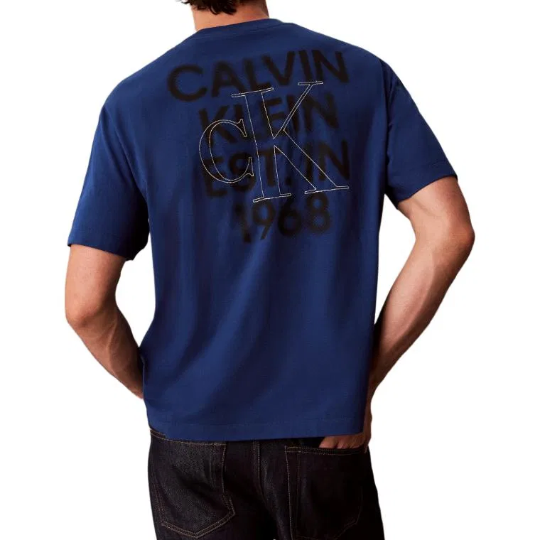 Мужская футболка с круглым вырезом Manor Blue Calvin Klein, Manor Blue — фото 3