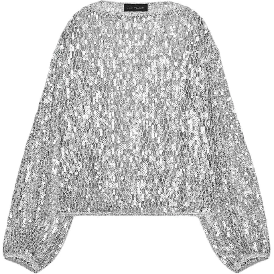 Женский свитер ZW Series Knitwear ZARA, Silver