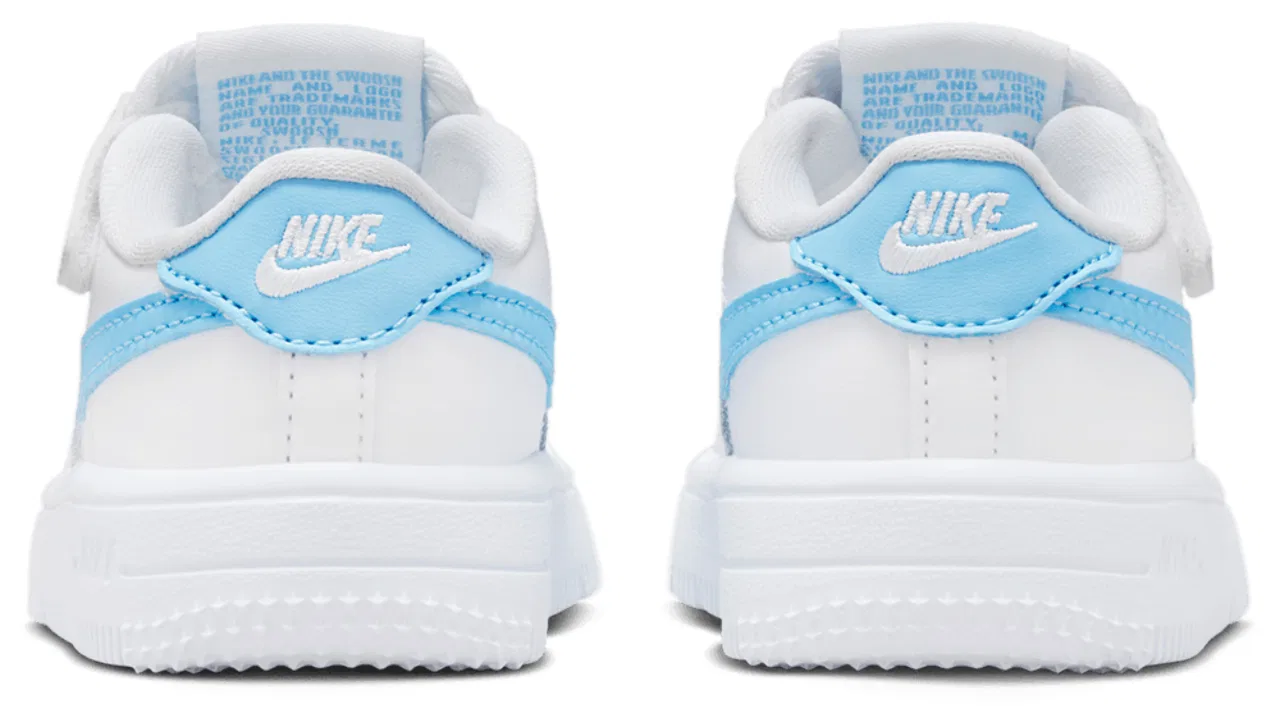 Детские кроссовки для мальчиков на липучке Air Force 1 Low EasyOn Nike, белый/синий — фото 3
