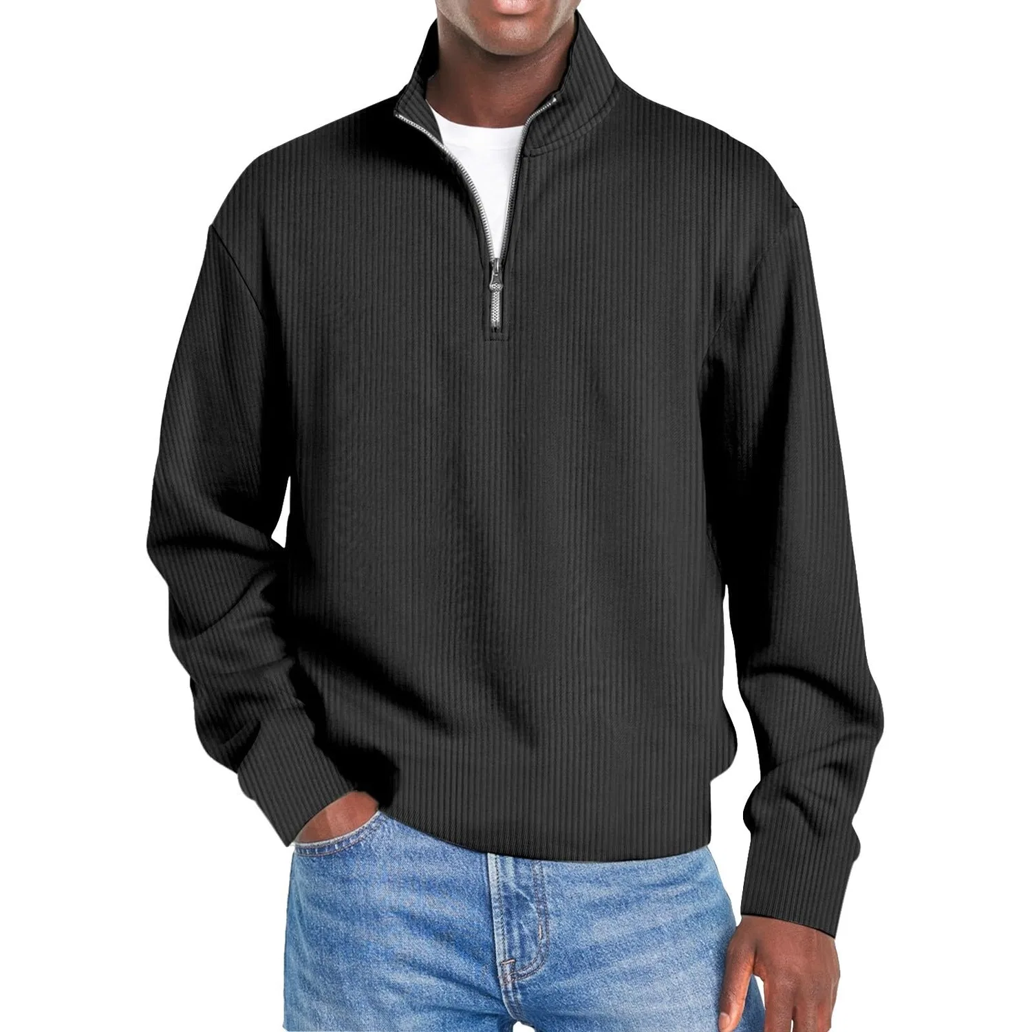 Мужской свитшот хлопковый Casual Sweatshirts, Black