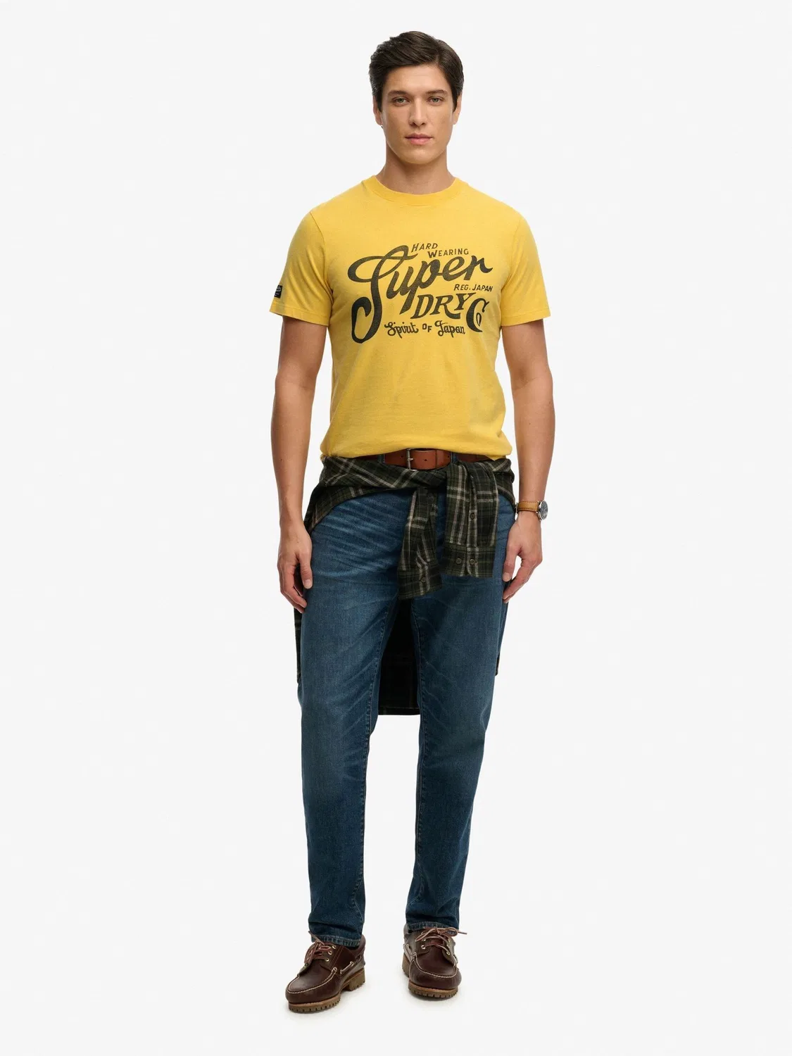 Футболка свободного кроя Industry Worker Superdry, желтый — фото 4