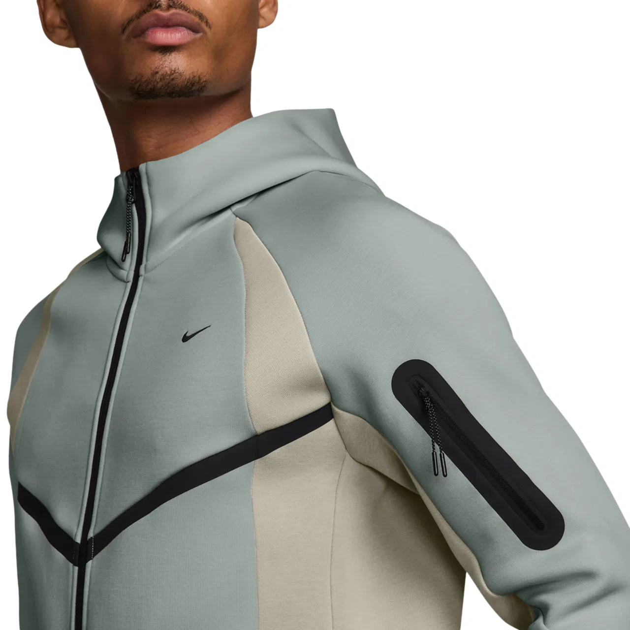 Мужская куртка Tech Fleece Pro Wear Nike, зеленый/белый — фото 3