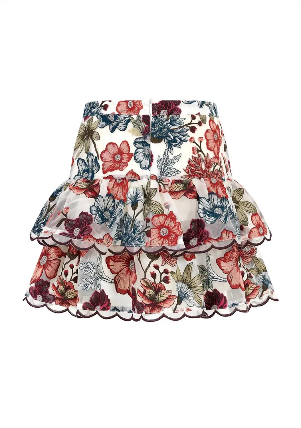 Детская юбка мини с вышивкой и принтом Elana Embroidered MARLO, Floral — фото 2