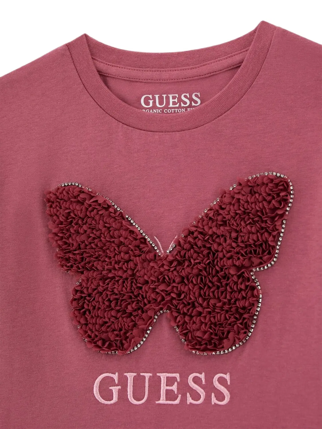 Футболка с декоративным логотипом Guess Usa, розовый — фото 3