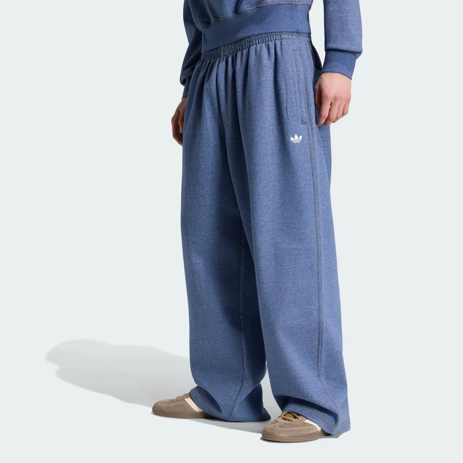 Мужские брюки свободного кроя Trefoil Essentials Melange Adidas Originals, синий меланж
