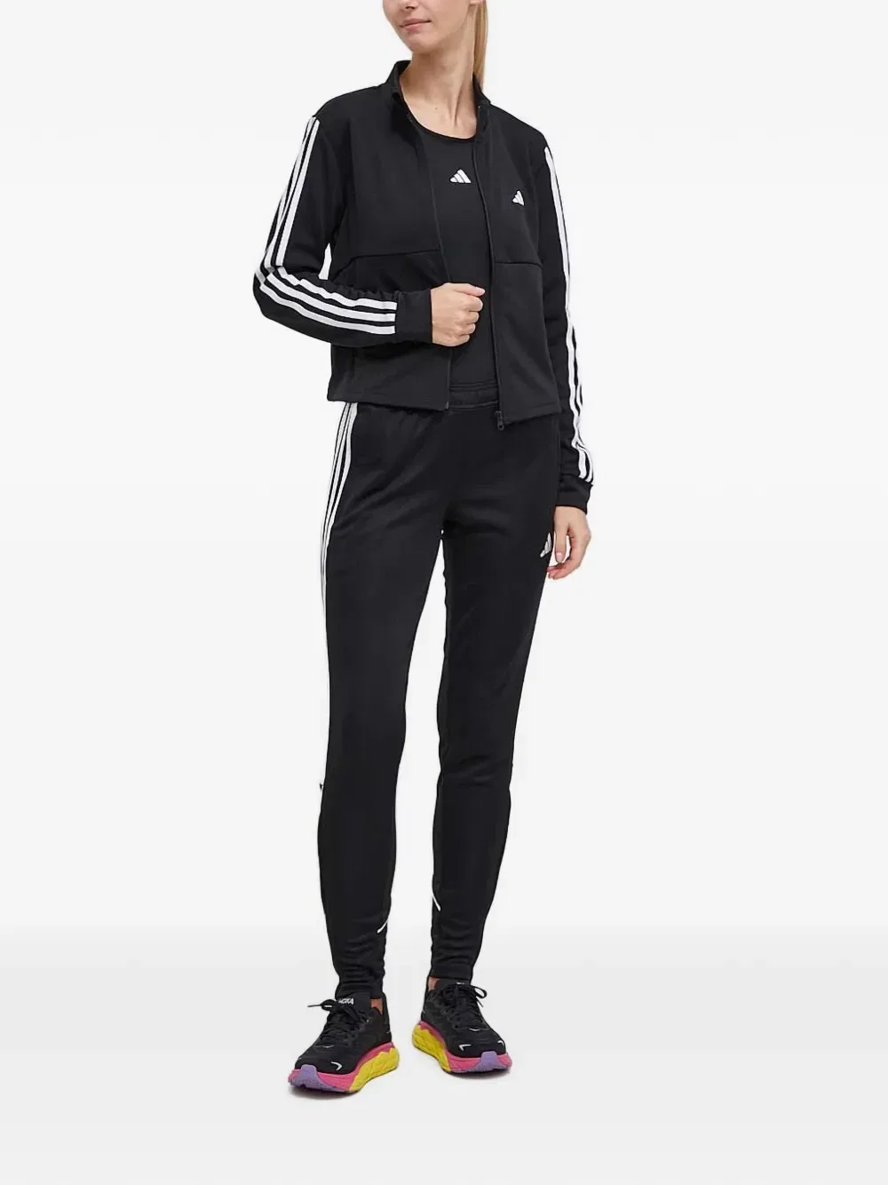 Свитшот с полосками на рукавах Adidas, черный — фото 2