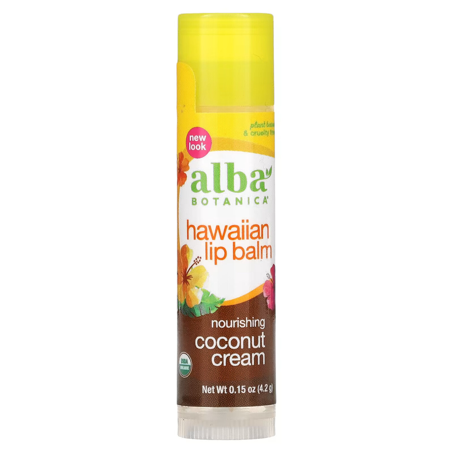 

Гавайский бальзам Alba Botanica для губ, питательный кокосовый крем, 4,2 г