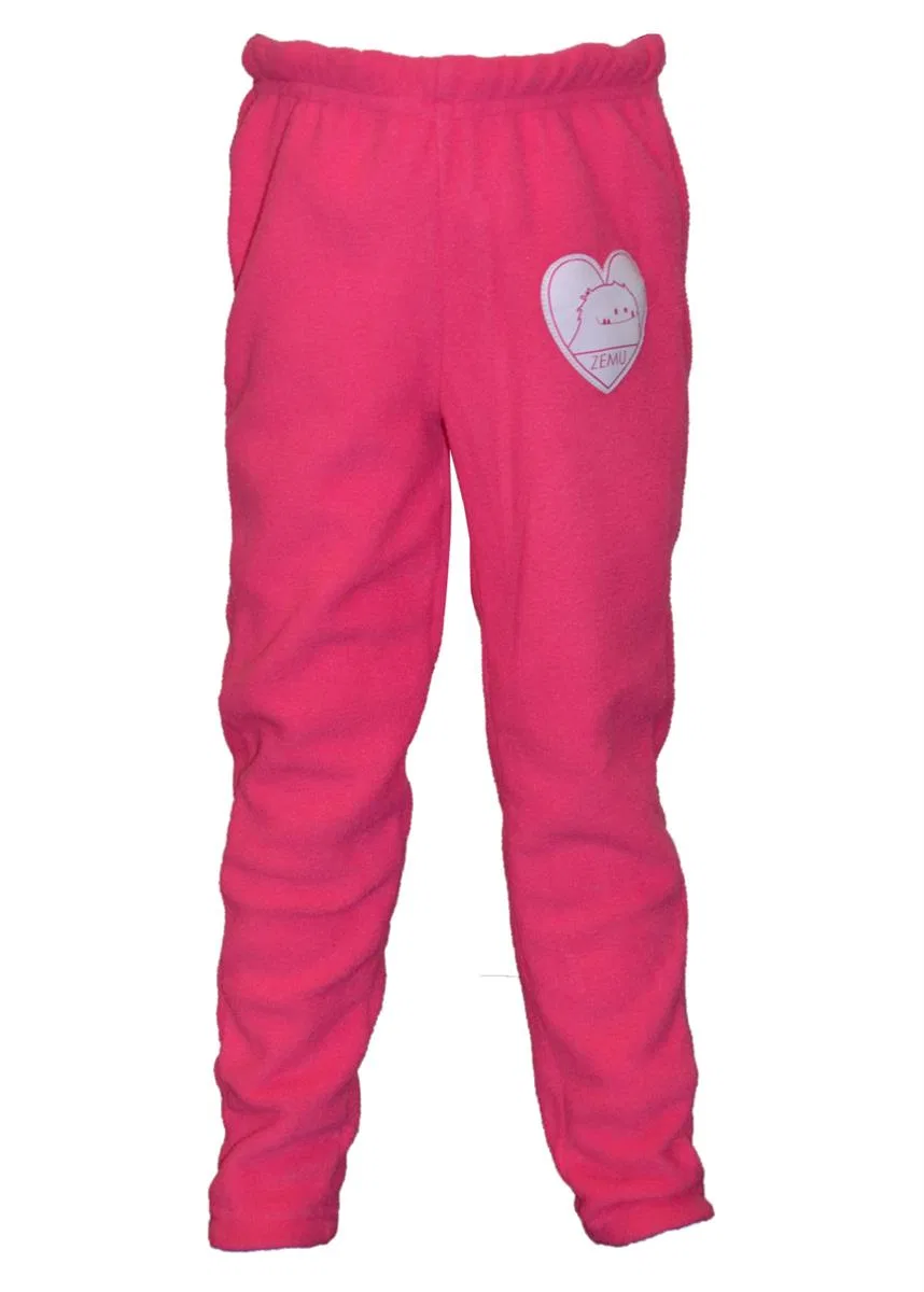 Детские флисовые лосины с эластичным поясом Zemu Apparel, Pink Fuchsia
