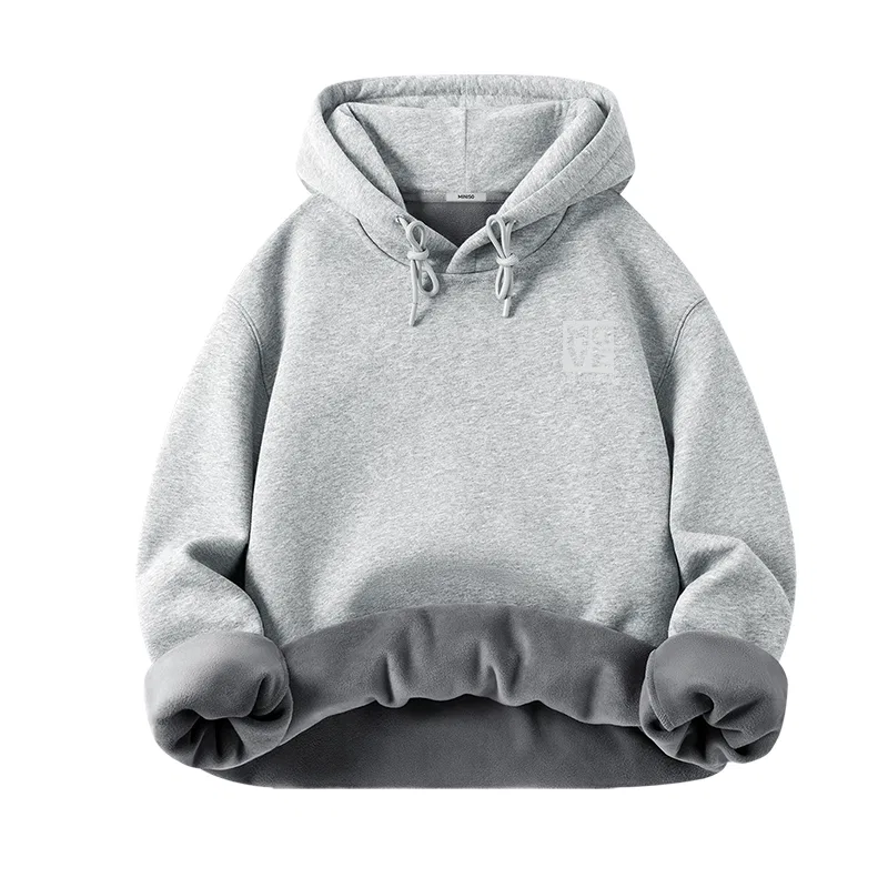 Детский худи с капюшоном утепленный MINISO, Heather Gray