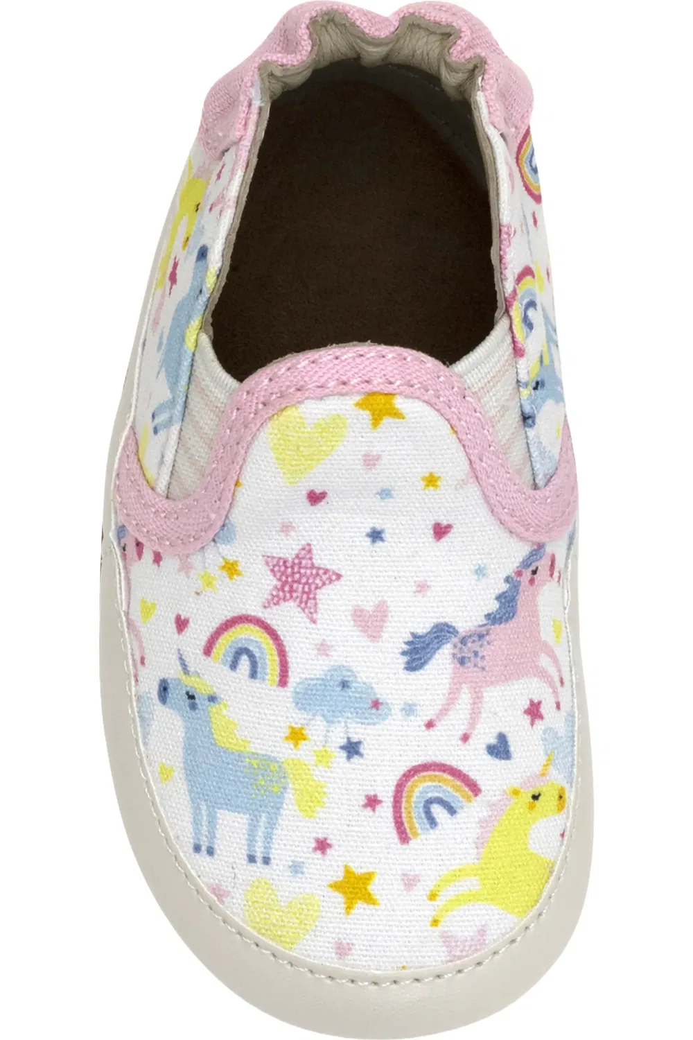 Детские ботиночки для малышей с гибкой подошвой Mini Unicorn Robeez, белый — фото 4