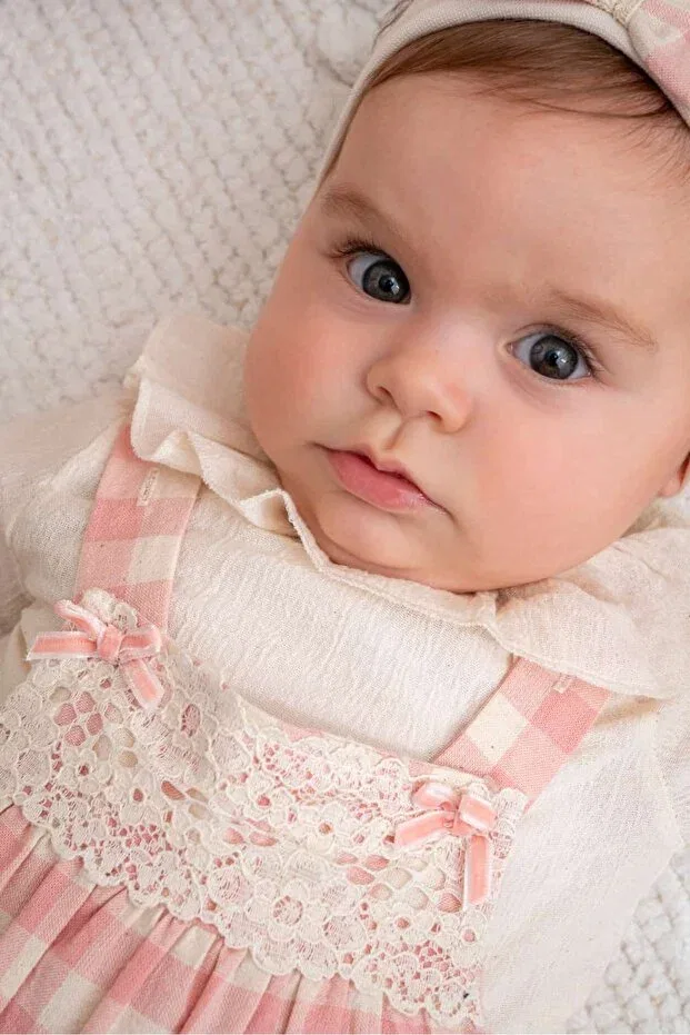 Детский комбинезон для девочек хлопковый Valia Baby, Pink — фото 4
