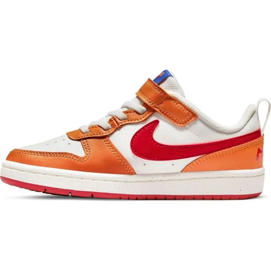Кроссовки повседневные с кожаным верхом Court Borough Low 2 Leather Sneaker Nike, Оранжевый — фото 2