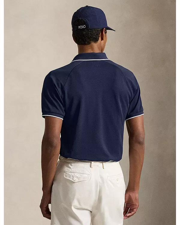 Мужская рубашка поло Custom Slim Fit Wimbledon Polo Ralph Lauren, темно-синий — фото 3