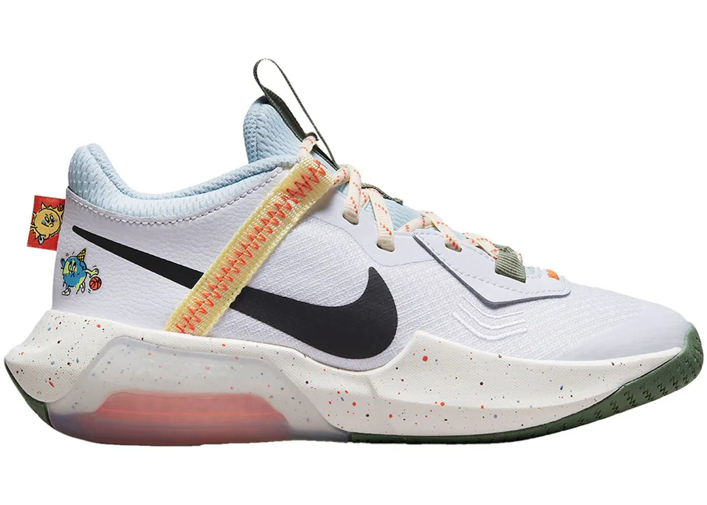 Детские кроссовки для активного отдыха Nike Air Zoom Crossover Nike, White/Black/Coconut Milk/Safety Orange/Spiral Sage/Celestine Blue