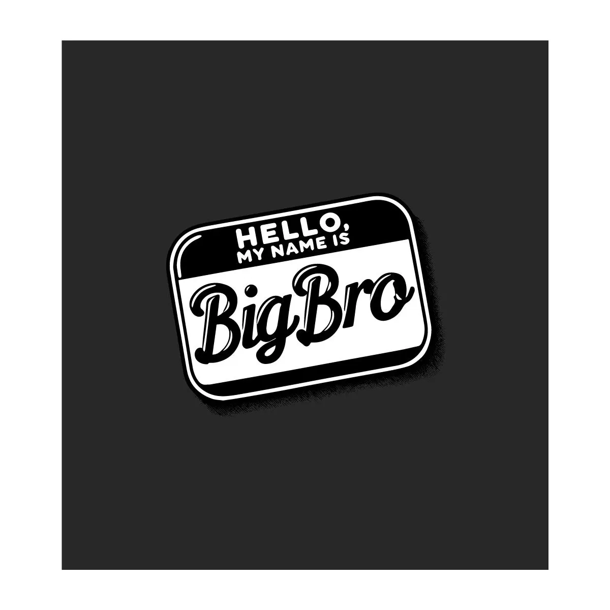 Детский свитшот с капюшоном Big Bro Name Tag Bioworld, Black — фото 2
