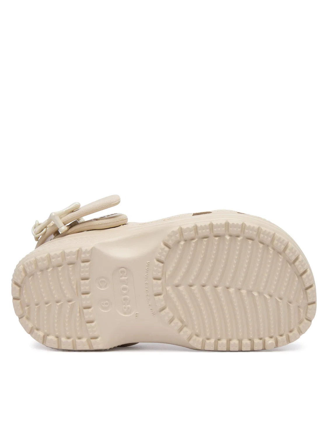 Шлепанцы для девочки Classic Star Buckle Clog Crocs, светло-бежевый — фото 4