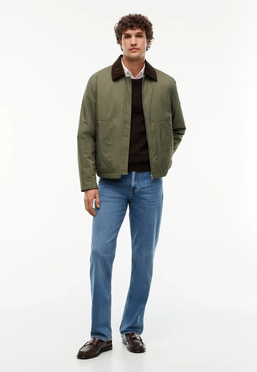 Излишки стеганой куртки-бомбера из плюща Tommy Hilfiger, Ghost Fern — фото 2