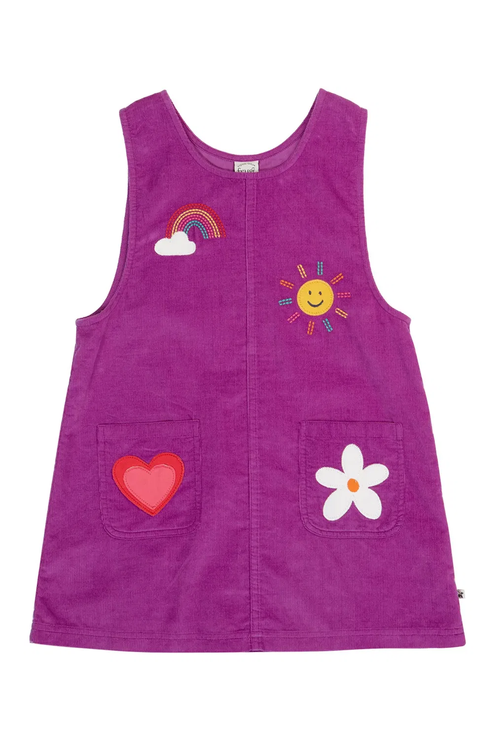 Детское платье-сарафан из вельвета Becky Frugi, Purple