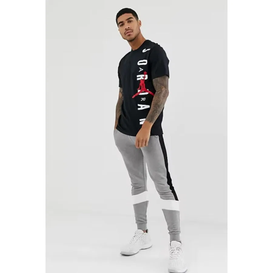 Футболка с коротким рукавом Jordan Jumpman Vertical Air Stretch Crew Tee Nike, Черный — фото 4